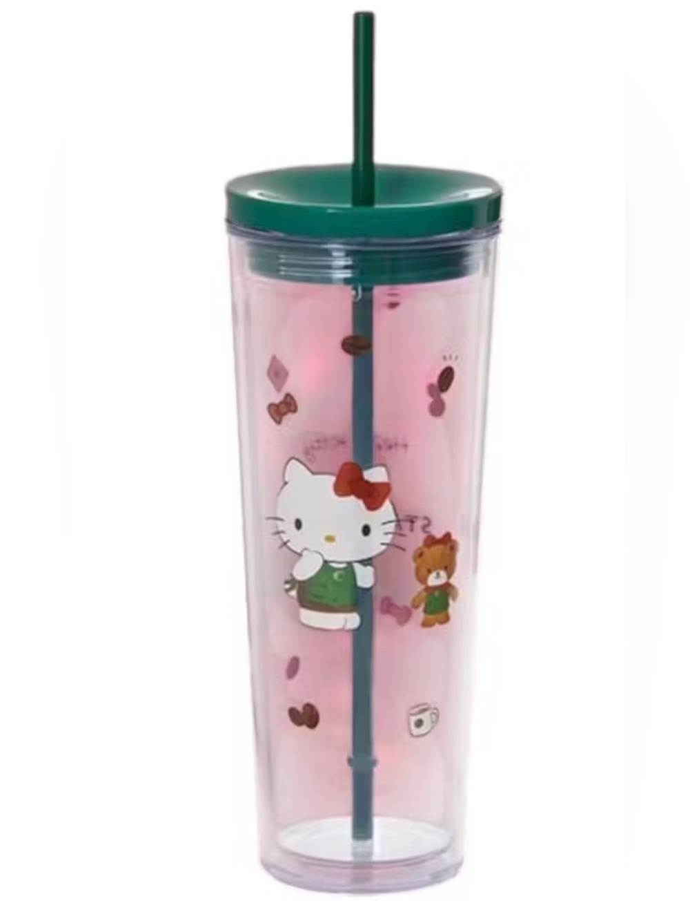 NEW STARBUCKS X HELLO KITTY 
24oz COLD CUP WITH STRAW TUMBLER